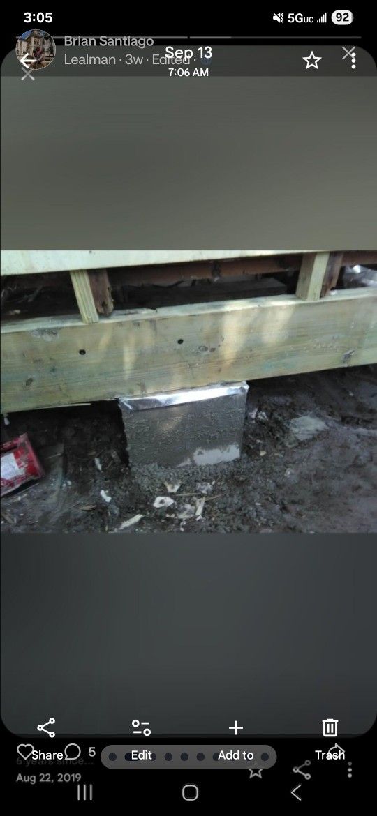 Piers And Vapor Barrier Insulation Mobile Homes