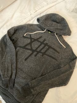 Unisex grey thirteen hoodie small