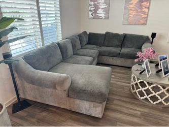 Large Gray Sectional Sofa – $100