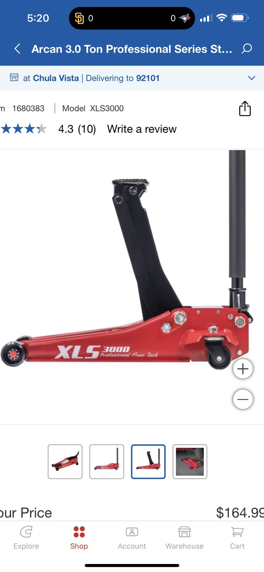 Arcan 3 Ton Floor Jack
