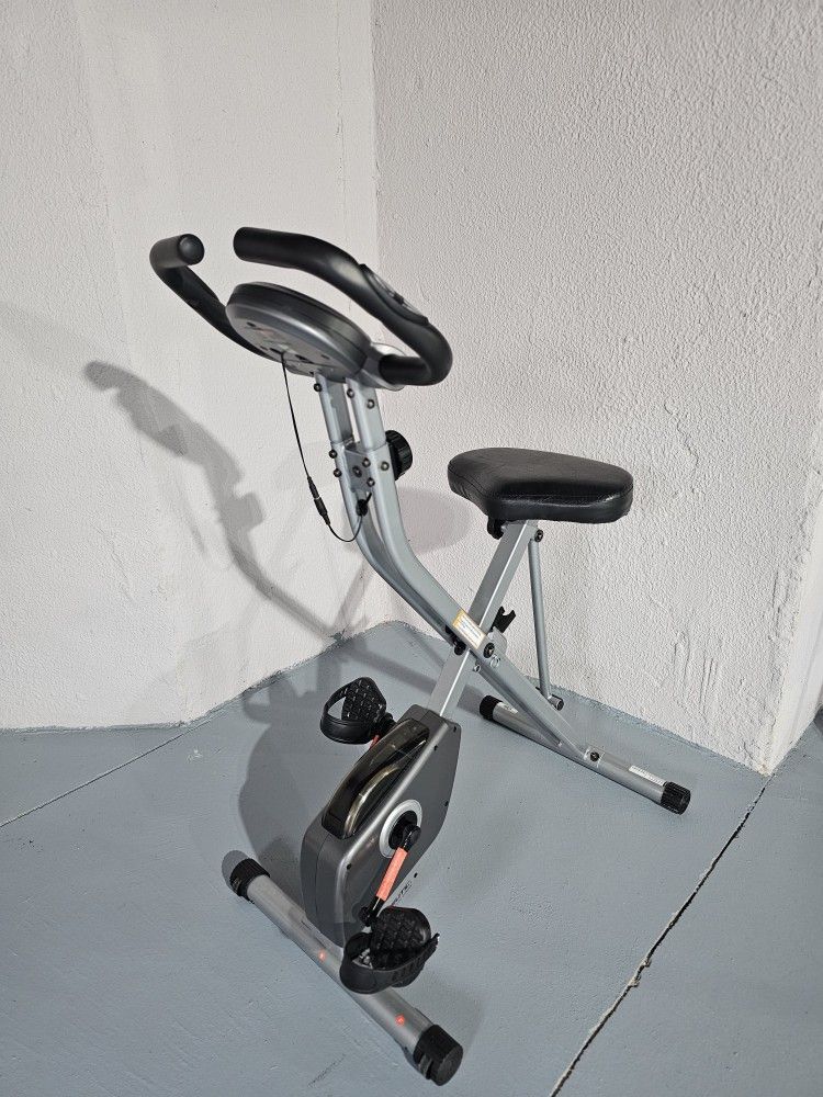 Gently Used Exerpeutic Folding Exercise Bike, 8 Levels of Resistance Stationary Bike