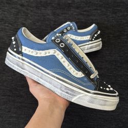 VANS OLD SKOOL PEARLIZED PACK NAVY SIZE 6.5 MENS 