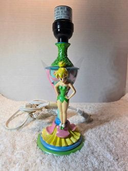 Disney Tinker Bell Fairies Lamp Tulip Shaped Base Hampton Bay