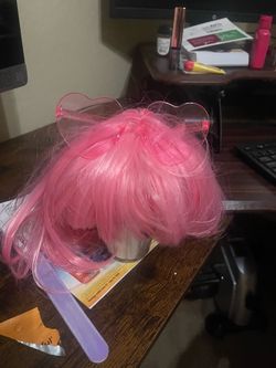 Short bob pink wig