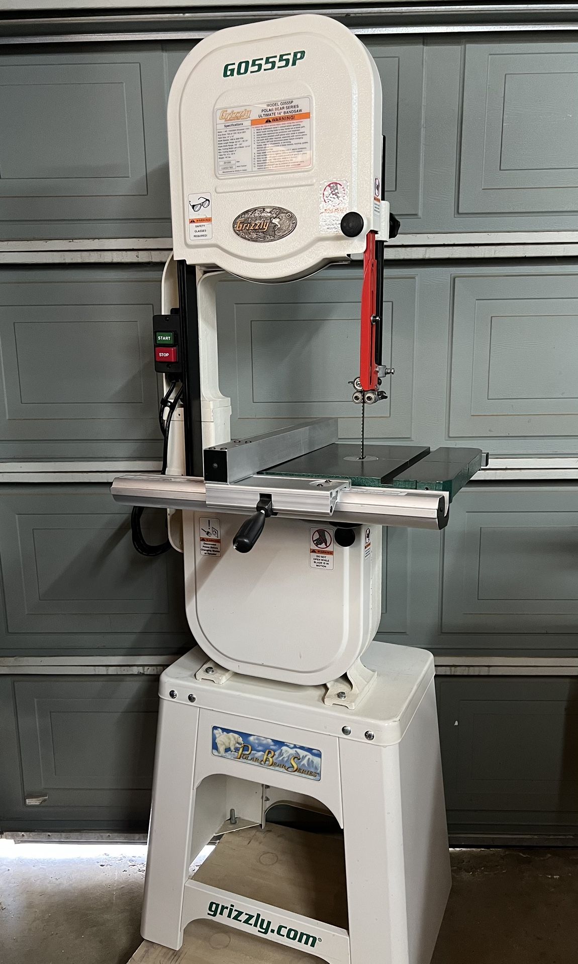 Grizzly G0555P 14” Band Saw (Limited “Polar Bear Edition”