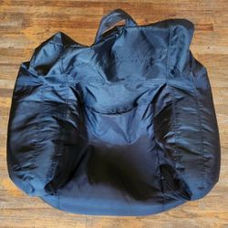 Big Joe Bean Bag Chair With Drink Holder And Pocket, Black Smartmax, 3ft