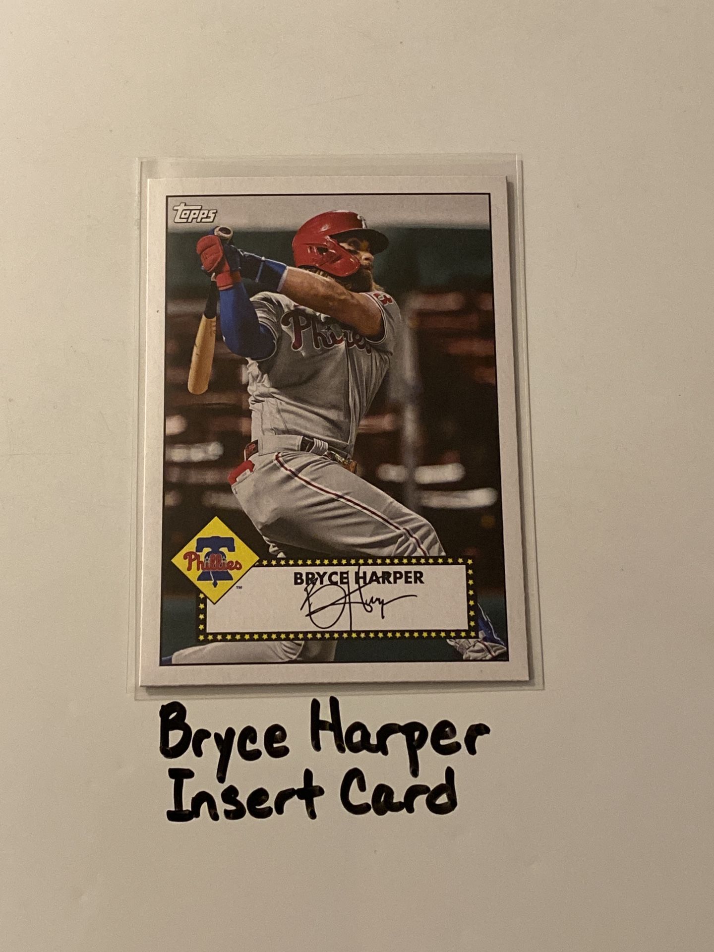 Bryce Harper Philadelphia Phillies Outfielder Short Print Insert Card. 