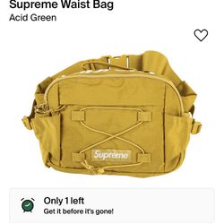 Supreme waist bag acid green