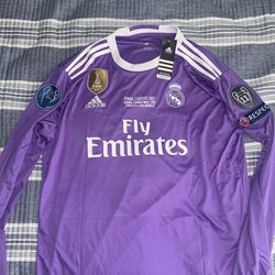 Real Madrid purple champions league Ronaldo soccer jersey