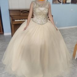 New Champagne Quinceañera Dress