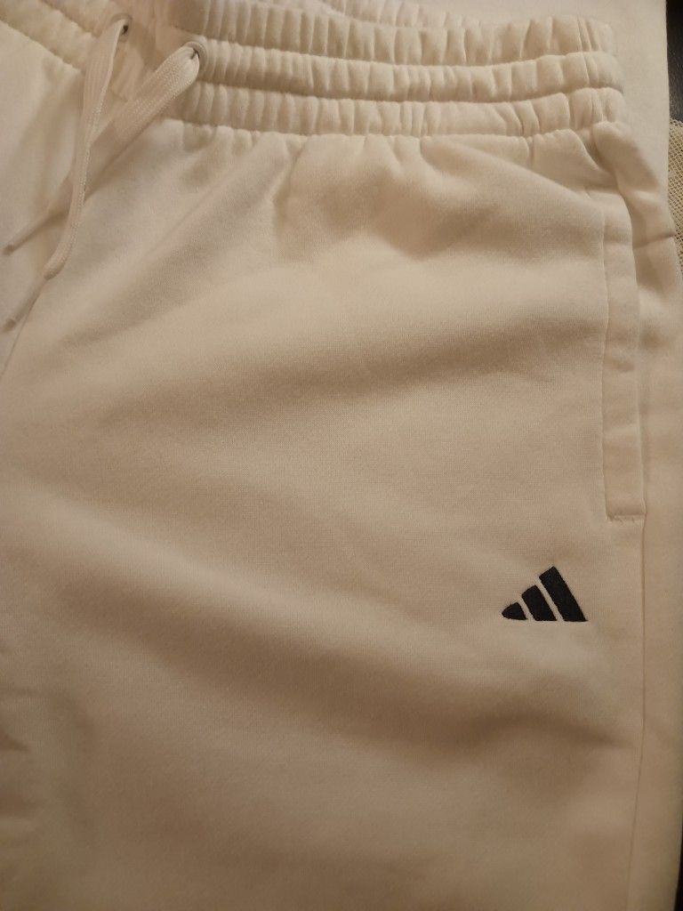 Adidas Cream Women's Fleece Sweatpants