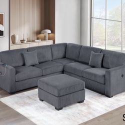 Sectional Sofa With Ottoman