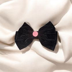 Black Bow Velvet Hair Clip