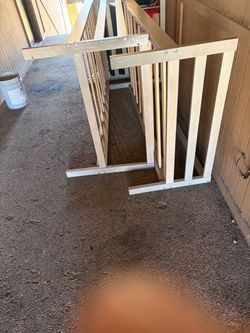 Wooden gray twin bed frames need gone today