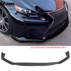 Fits 2014-2016 Lexus IS F Sport Sedan IKON 2 Style Front Bumper Lip Matte Black 3PCS
