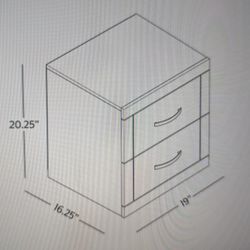 BRAND NEW -Avigail Dresser With 2 Nightstand Set
