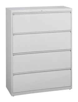 File Cabinet 4-Drawer Lateral File, 36 x 18-5/8 x 52-1/2-Inch, Gray