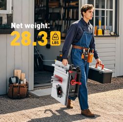 MarvTool Compact Table Saw 10 inch, 15Amp 4600RPM Portable Tablesaw 36T Blade