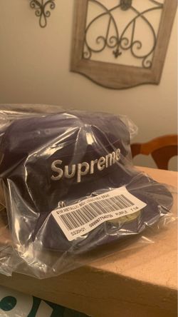 Supreme metallic box logo new era hat