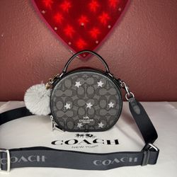 Coach Canteen Crossbody In Signature Jacquard With Star Embroidery 