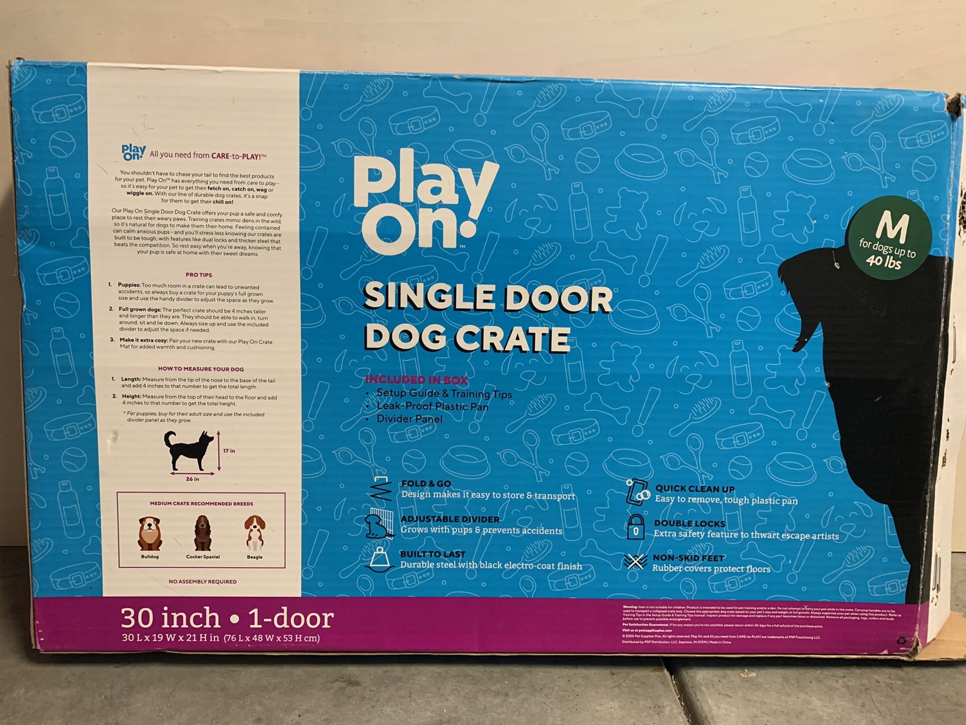 “Play On” Medium Dog Crate