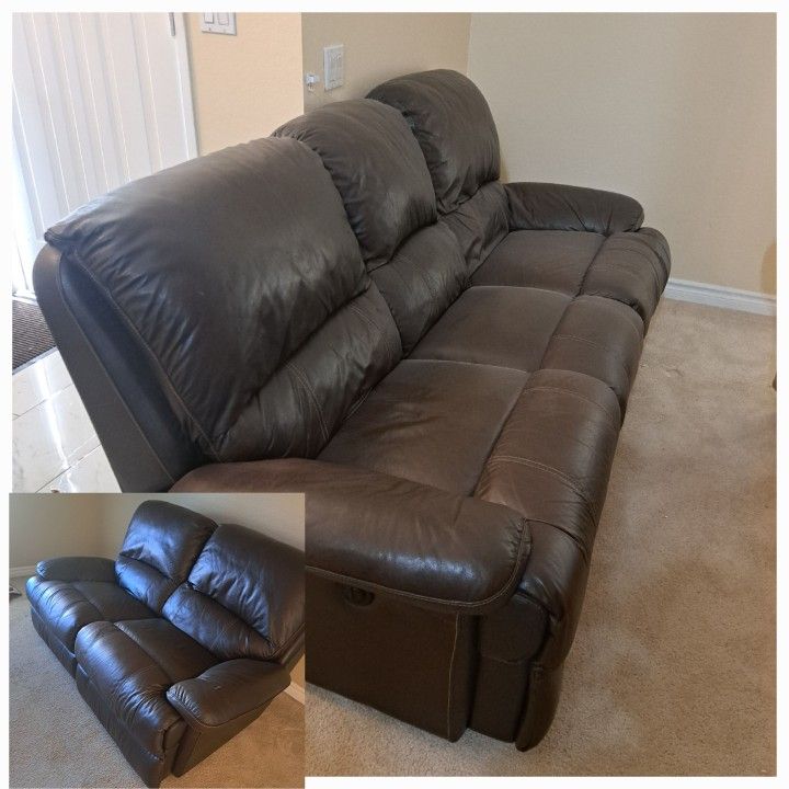 Leather Couch and Love Seat (Recliners)