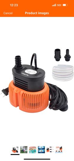 Pool Cover Pump Above Ground - Submersible Swimming Sump Inground Pump, Water...