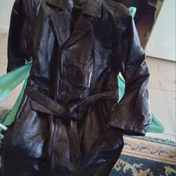 100 % Leather Trench Coat, & Body Piercings