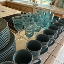 🔥 STUNNING Complete Turquoise Dinnerware Set - MUST GO THIS WEEKEND! 🔥