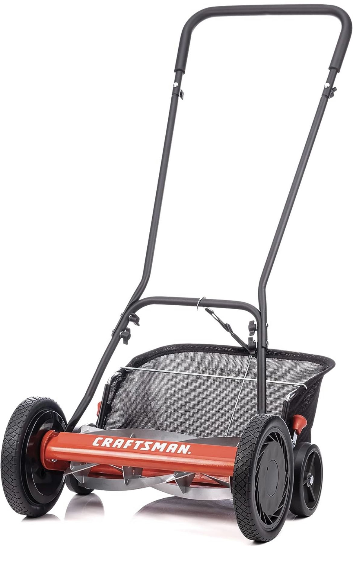 Craftsman 1816-16CR 16-Inch 5-Blade Push Reel Lawn Mower with Grass Catcher, Red