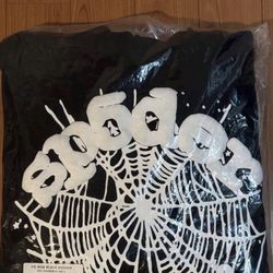 Spider hoodie black/white size Small