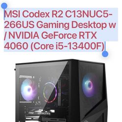 MSI Codex R2 C13NUC5-266US Gaming Desktop w / NVIDIA GeForce RTX 4060 (Core i5-13400F) 