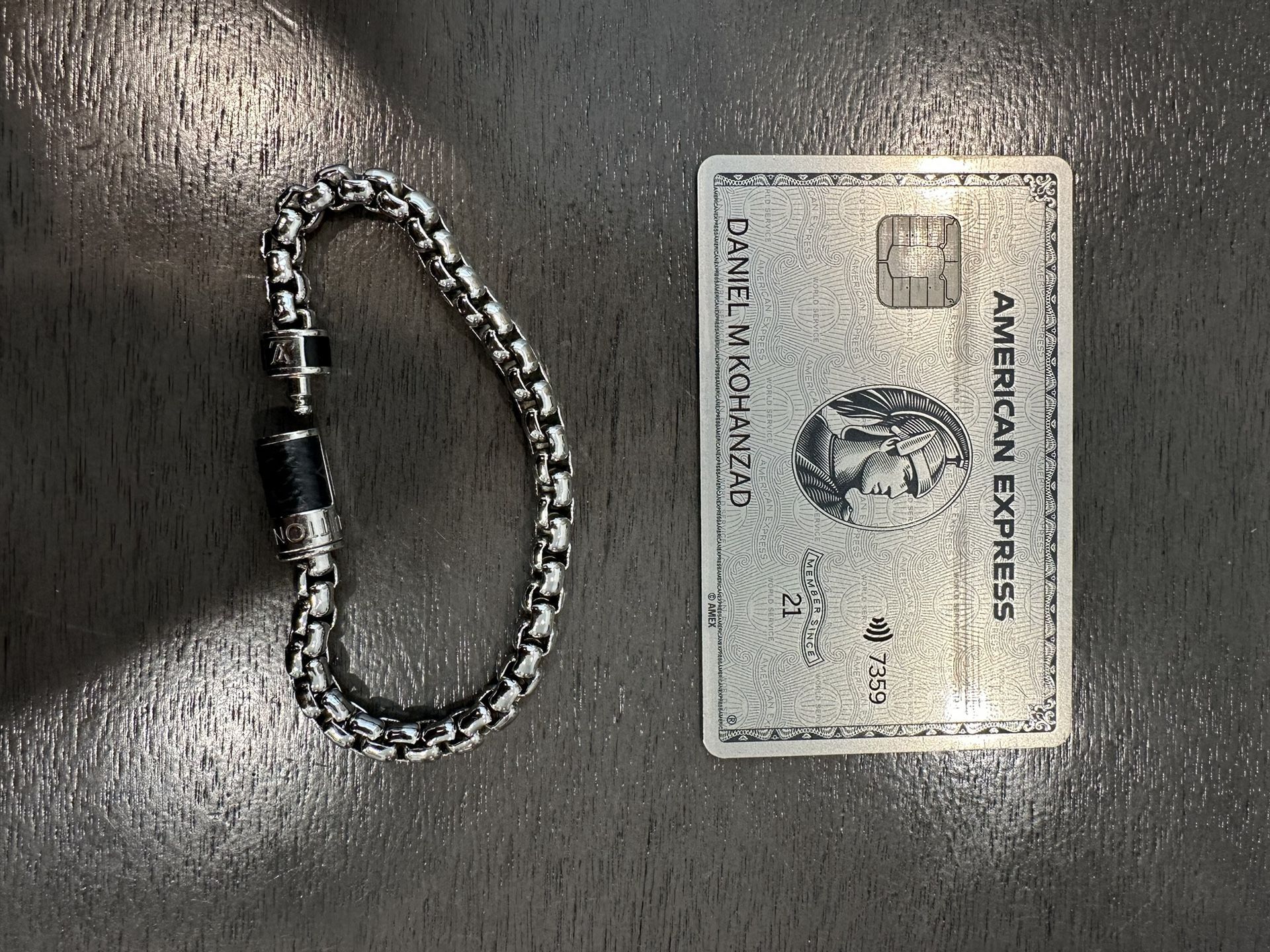 Brass Silver Plated LV Monogram Chain Bracelet (M63107)