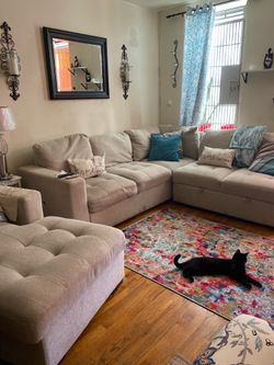 Beige sectional