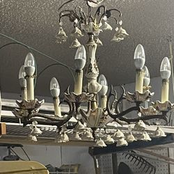 Vintage Italian Rose Chandelier 