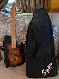 Emerson Mini Strat Sunburst Travel/Practice Small Guitar (32" Long") Needs Strings