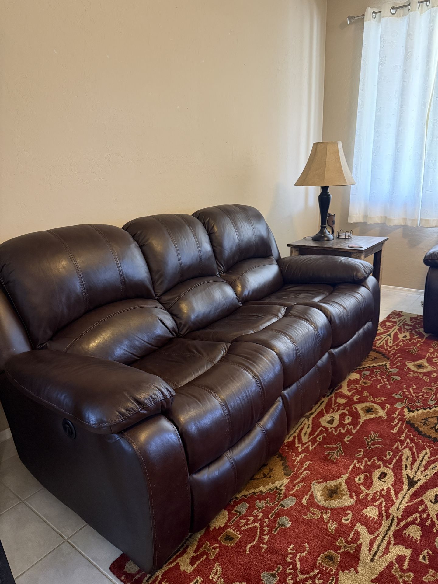 2 Leather Reclining Couches - Like New - $600 for the Set!