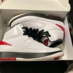  Air Jordan 2 Retro White/Red Size 8.5 - Clean – OBO