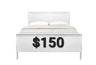 New Queen-Sized Bed Frame - Mattress and Box Spring Sold Separately 
