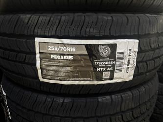 4 New 255/70R16 Pegasus tires with free Installation 255-70-16