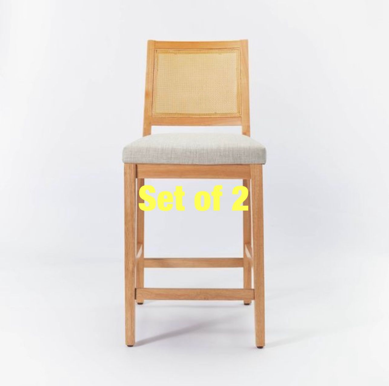 Oak Park Cane Counter Height Barstool - Thresholdâ„¢ designed with Studio McGee