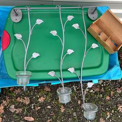 Metal Hanging Candle Wall Art