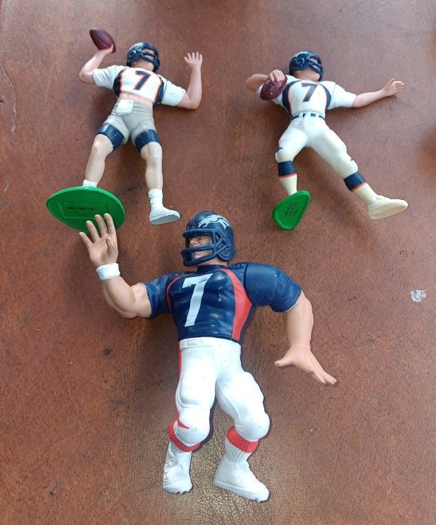 3 Denver Broncos Figures 1998-99