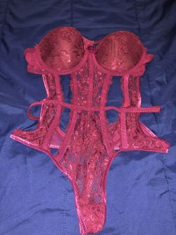 Sexy burgundy underwear bodysuit thing