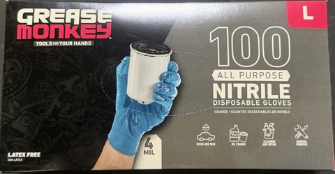 Grease Monkey All Purpose Disposable Gloves size Large