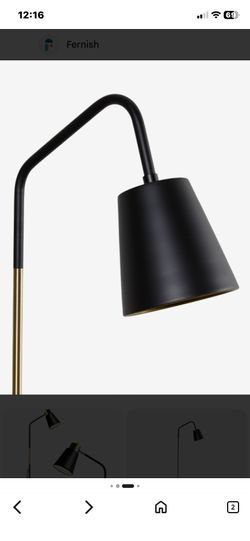 Crate and Barrel CB2 Crane Minimalist Modern Floor Lamp in Matte Black/Good Finish H55"