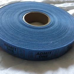 Blue Single Tickets -“Admit One” Roll Of 2000
