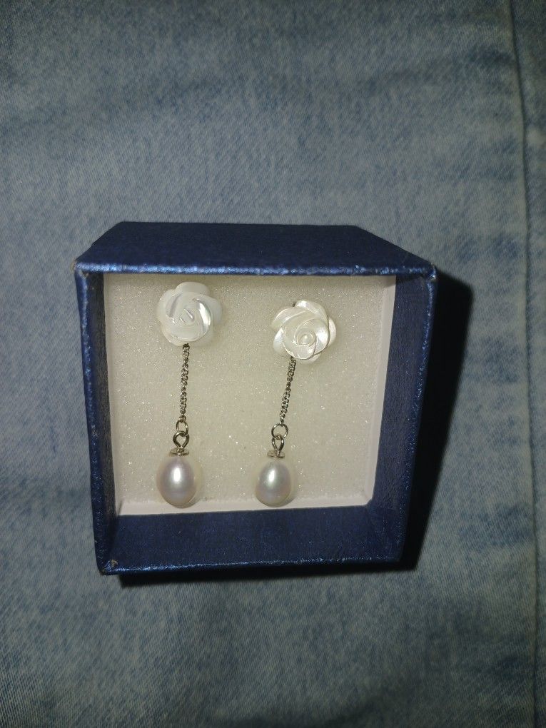 Mother Of Pearl Drop Earrings