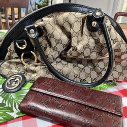 Authentic GC Bag & Leather Purse & Dust Bag 