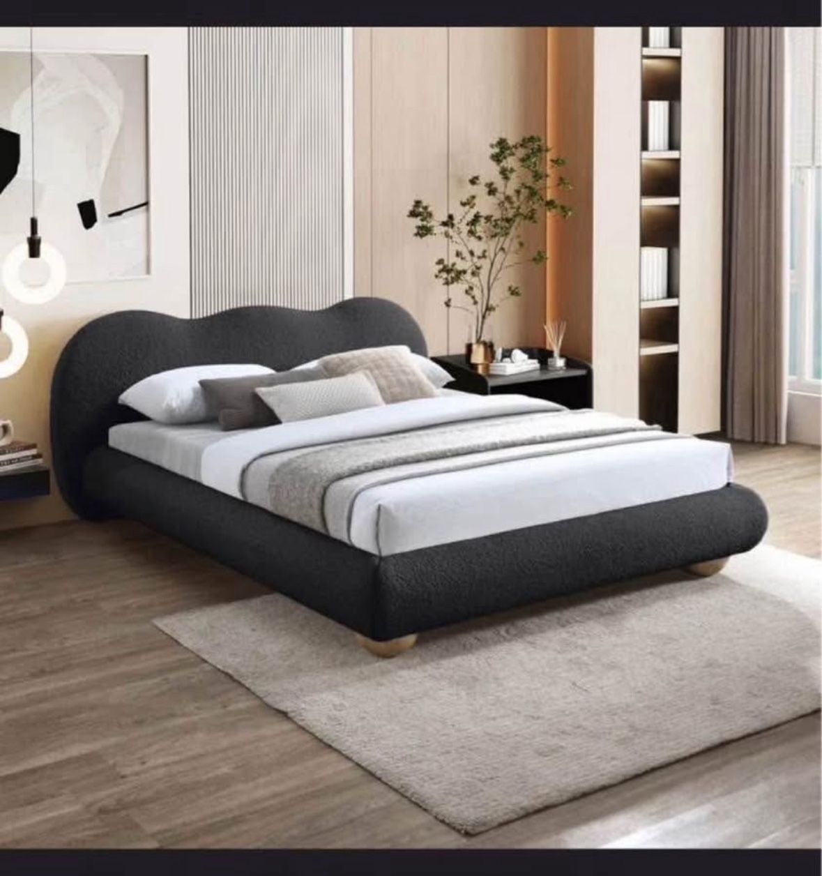 King Cloud Bed Frame - black